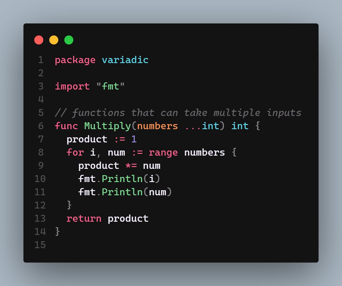 radiumcoders's tweet image. 6 | 100 Golang variadic functions:- @ramxcodes #100DaysOfCode #100daysofGo #golang #go