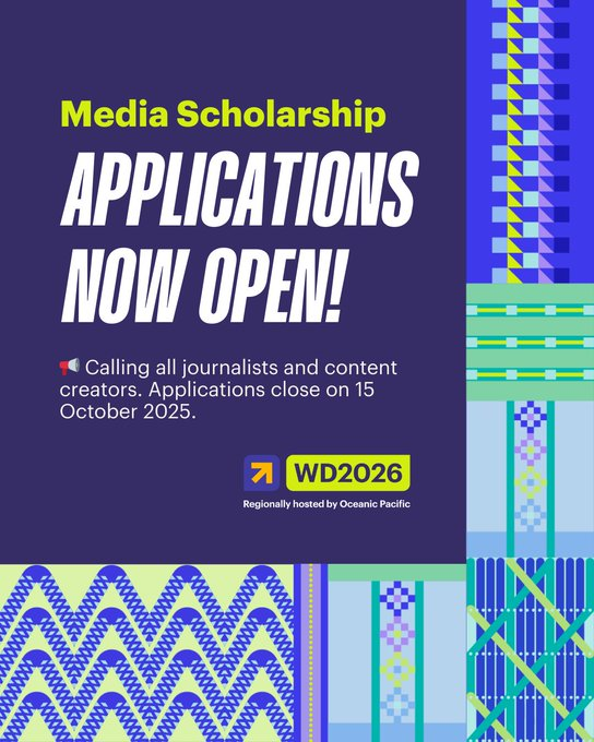 gijnAfrica's tweet photo. 📢 @WomenDeliver is offering Media Scholarships for journalists and content creators worldwide to attend and report on the Women Deliver 2026 Conference (WD2026) scheduled for April 27–30, 2026 in Narrm (Melbourne), Australia.

Apply by October 15. https://t.co/zm3CcOiA5W https://t.co/hWqG2ghLDD