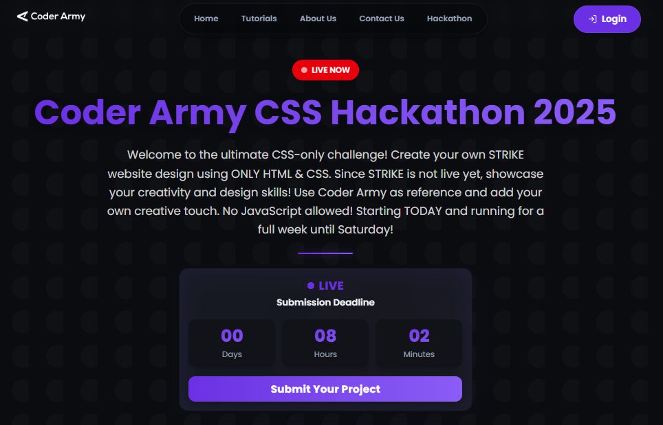 ZuhaibHanfi's tweet image. Only 8 hours left till submission 😭
Time to lock in and make it happen.
Building the landing page for STRIKE ⚡️
Let’s see what I can pull off.

(I created a basic structure earlier time to enhance it)