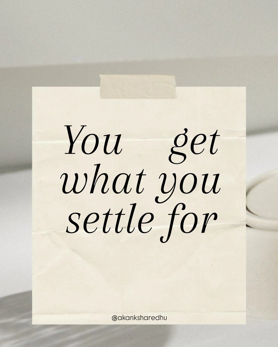 EVERY TIME YOU SETTLE, THE UNIVERSE ASSUMES THAT’S THE LIFE YOU WANT MORE OF.

Let 👏 that 👏 sink 👏 in 👏 

When you BREATHE CONSCIOUSLY, you reprogram your #subconscious to trust #abundance.

📍 OCT 12
Join our next LIVE BREATHWORK:
akanksharedhu.graphy.com/courses/68da49…

#manifestation