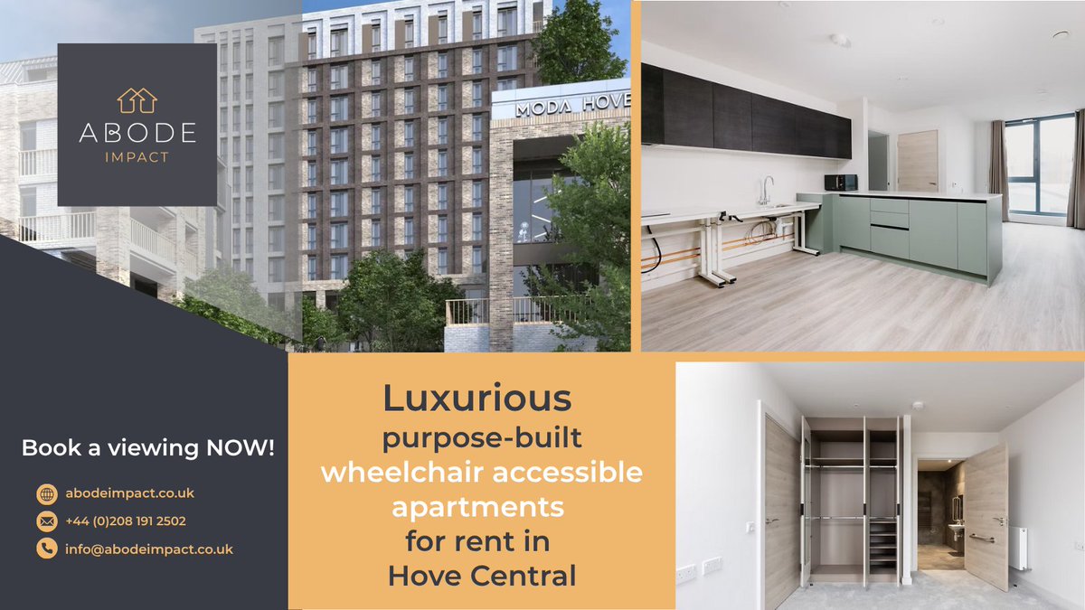 abodeimpact's tweet image. 🏡 Looking for luxury and accessibility? 🧑‍🦽
Hove Central offers stunning 2-bed wheelchair accessible apartments

✅ Wet room, adjustable kitchens, fully accessible
📍 Prime location near Brighton

Book a viewing: wix.to/Q799Vlp

#AccessibleLiving #HoveCentral