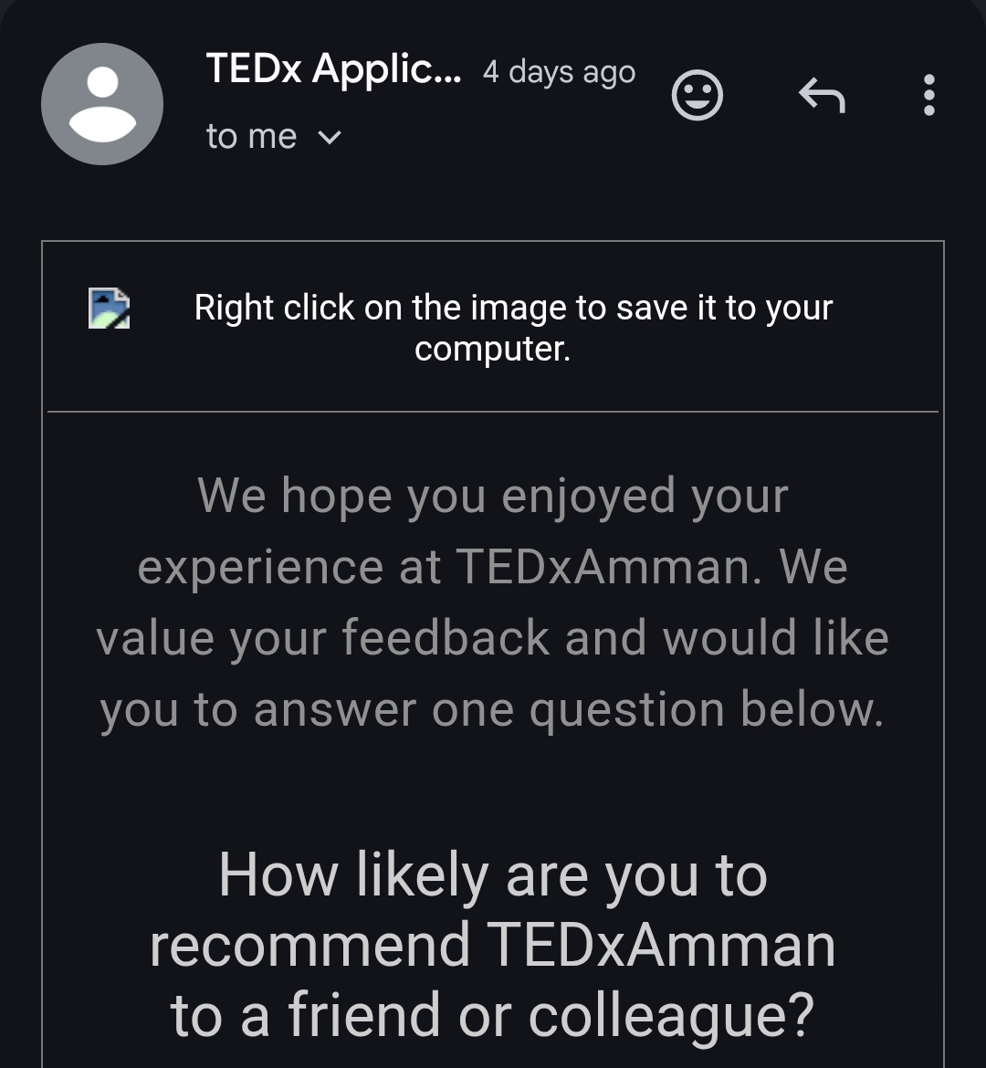 The moment I've been waiting for to rate this bad experience with TedXamman 😑
