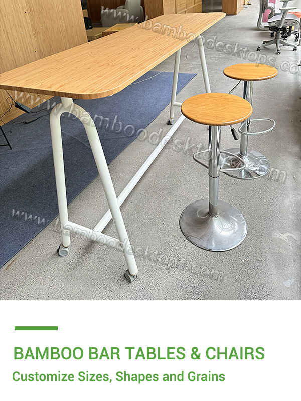bamboodesktops's tweet image. #Solidbamboopanels with vertical grain &amp;amp; light carbonized colors are #customized for #bartables &amp;amp; #chair sets. View: bamboodesktops.com. Order at info@bamboodesktops.com. #standingdesk #ergodesk #bambú #bamboobartable #bamboe #bamboohighbartable #highbartable #barchairs #竹