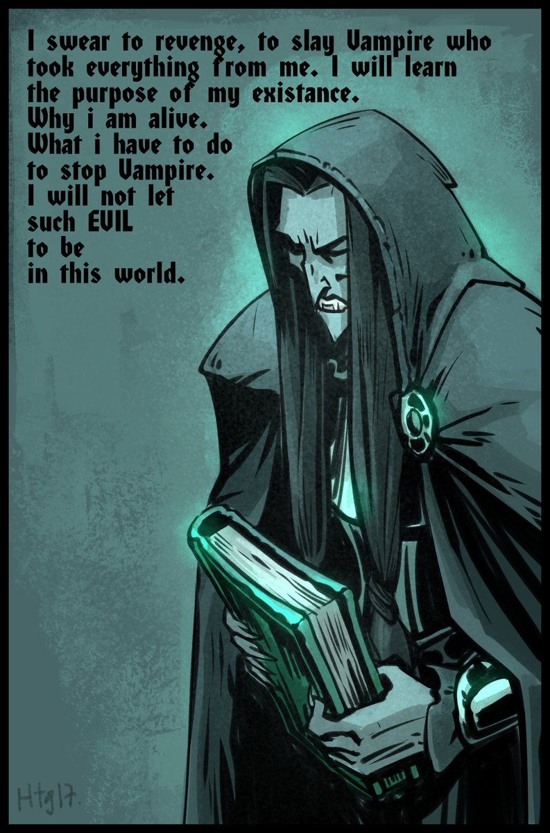 Small comic about vampire hunter dhampir Ieronim and his party, visiting Darkon
#oc #ttrpg #pathifnder