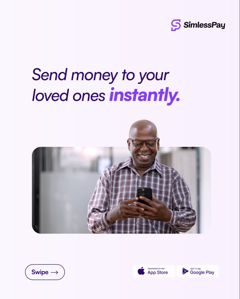 simlesspay's tweet image. Bills paid? ✅
Money sent? ✅
Peace of mind? Always.

Do it all Simless’ly and enjoy your weekend without missing a beat. 🎶💜

Download SimlessPay app to start today: onelink.to/jbadhd. 📲

#MoneyTransfer #WeekendVibes #simlesspay
