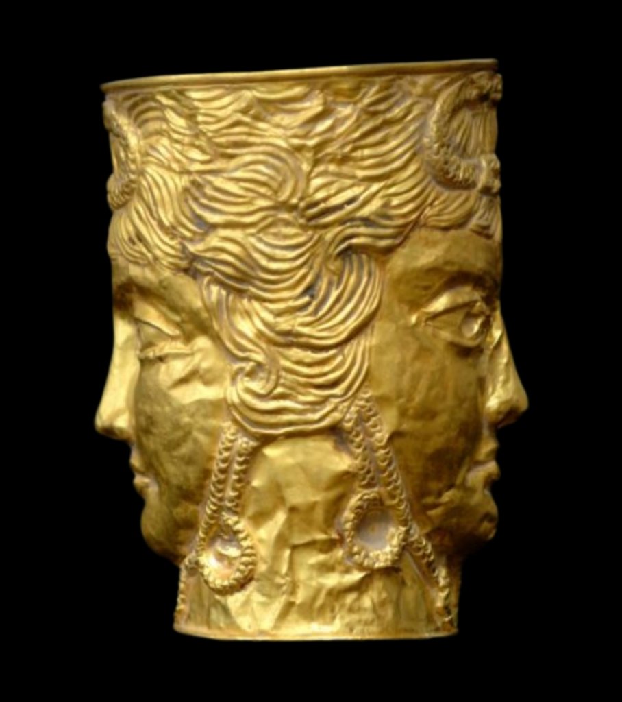 Achaemenian gold cup, dated to mid-6th to 5th century BC.