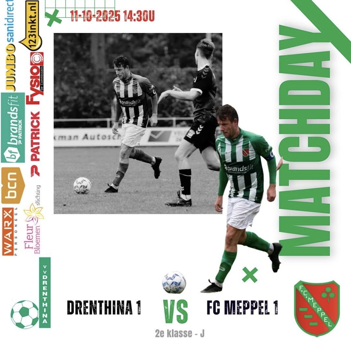MATCHDAY- de uitwedstrijd tegen <a href="/vvDrenthina/">Drenthina</a> om 14.30 op sportpark Oude Roswinkelerweg te Emmen. #zaterdagisdemooistedagvandeweek