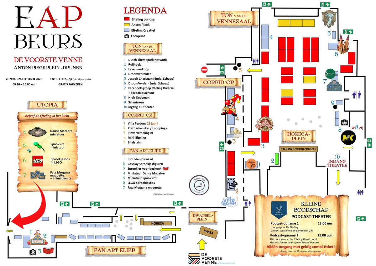 Op zondag 26 oktober verwelkomen wij jou graag op de allergrootste #Efteling en #AntonPieck Verzamelbeurs ooit in #VoorsteVenne te #Drunen. Open van 09:30u tot 16:00u. Entree € 2,- (kinderen t/m 12 jaar en parkeren gratis). #EAPbeurs