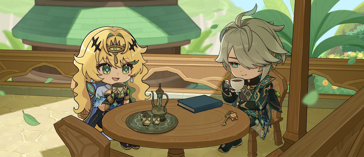 [ #yumelokalgallery ]
— 夢 LisbeTham 💛💚

Drinking coffee together ☕