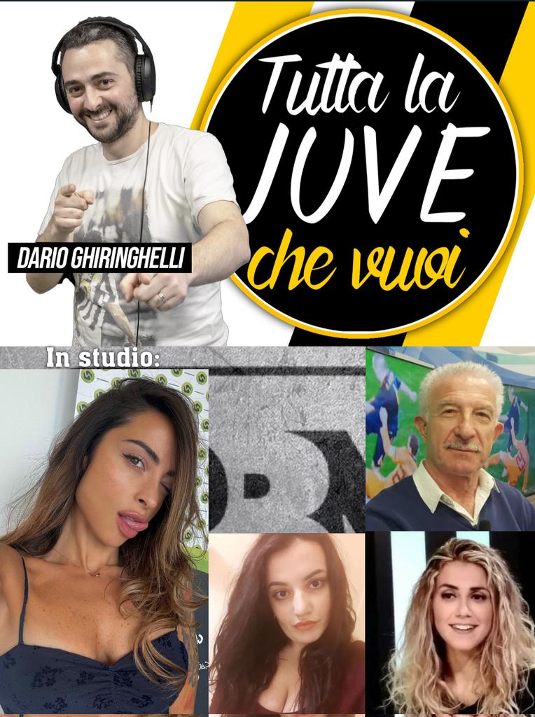 "Tutta la Juve che vuoi" di oggi con:
🎧 Maria Basileo
💻/📱 <a href="/CaterinaBaffoni/">Caterina Baffoni</a> <a href="/MileTrecarichi/">Milena</a> e <a href="/ZanforlinOrfeo/">Zanforlin Orfeo</a> 
Live 13.00-15.00 su #RadioBianconera