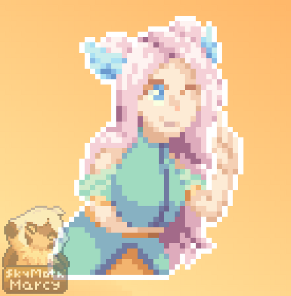 Hai everyone!
Thank you all who showed up for the anniversary stream and everyone who joined us in Sky!
It means the world to me!

As I promised, I'll keep uploading my work as much as I can!
Here's Sybird's OC from Fields of Mistria!

#pixelart #VGenComm