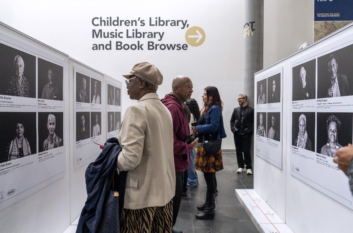 ayanmoaden's tweet image. Honoured to cut the ribbon for Birmingham Race Impact Group’s Seeking the Pioneers Exhibition at the Library of Birmingham- launched in honour of #BlackHistoryMonth.

The youngest on the list, yet deeply humbled🥹❤️

May the city always kiss your palm. 🤍