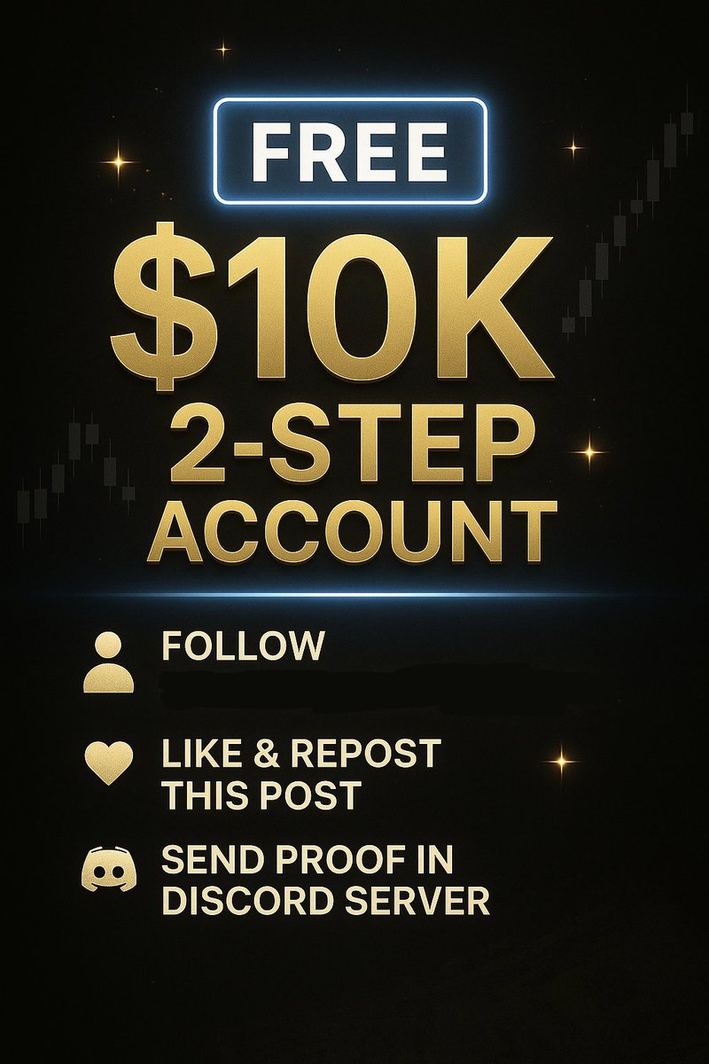 Mukul_FX's tweet image. 🎉 Get a chance to win 10K Funding Pips account for free 🎉
Here are the tasks -
.
1️⃣ Follow - @Mukul_FX @Rexx_FX 
2️⃣ Repost the post 🔁 &amp;amp; tag 3 Traders friend and comment &quot;10k funding pip&quot;
.
Open ticket here after tasks- discord.gg/MKMEvWY7