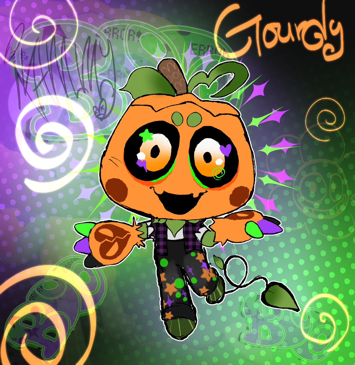 KAMMY48308's tweet image. GOURDY 🖤

Silly little guy

#dandysworld
