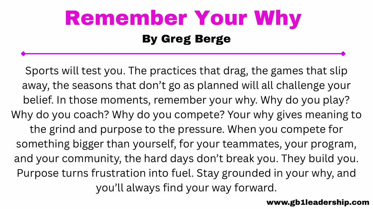 When the grind gets tough, your why keeps you going.