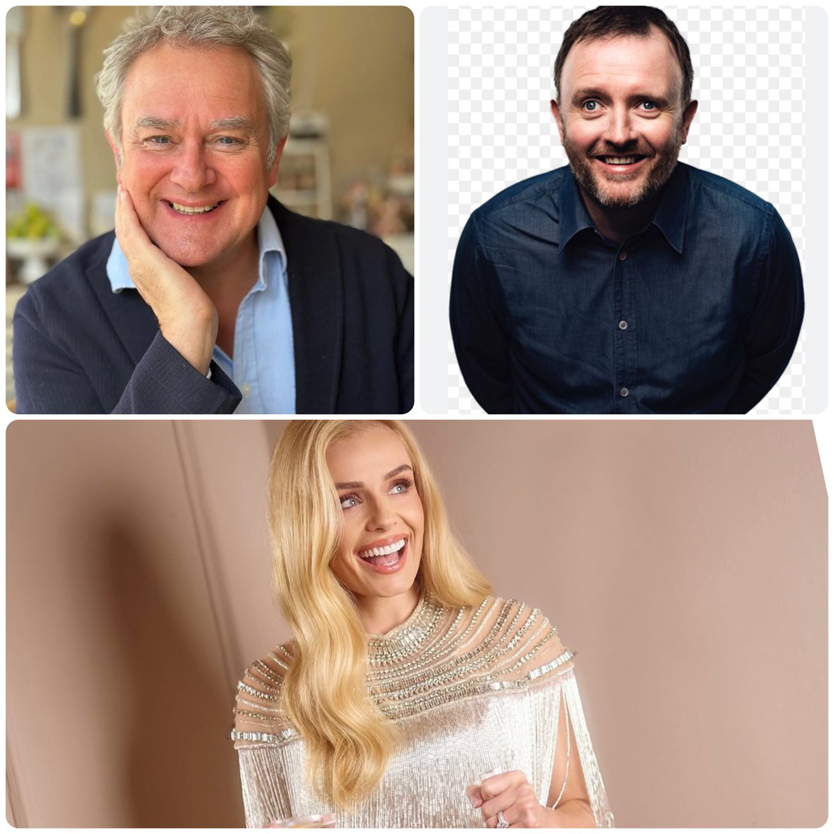 WHAT A GUEST LIST! 
Hope you can join me on BBC Radio Wales from 12pm - Hugh Bonneville, Chris McCausland and Katherine Jenkins!
🧡🧡🧡🧡🧡🧡🧡🧡