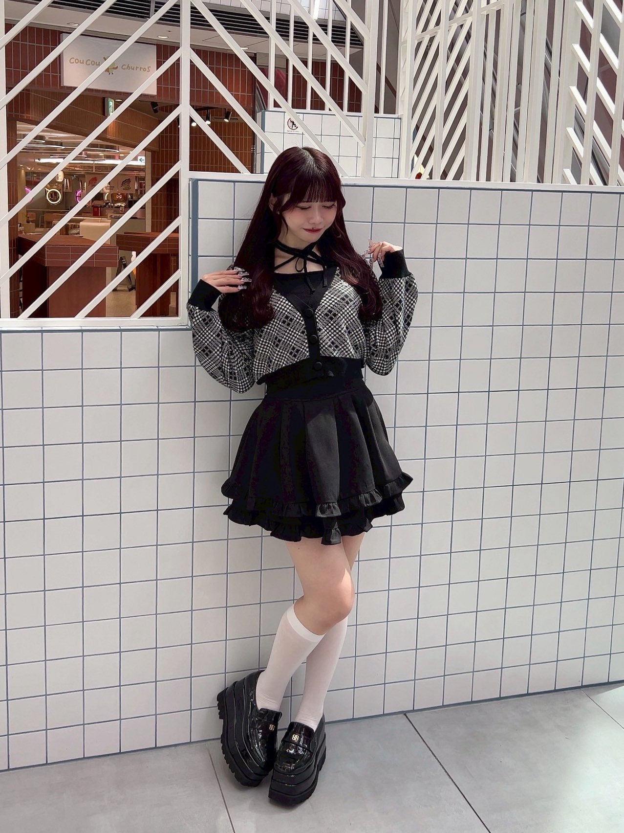 evelyn ティアードミニOP 長袖 ブラック BK evelyn ティアードミニOP 長袖 ブラック BK - メルカリ