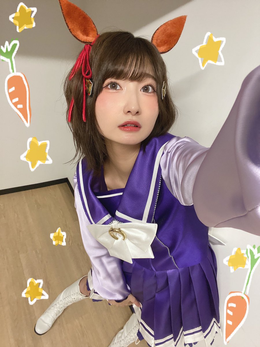 アニメ『ウマ娘 シンデレラグレイ』
Blu-ray発売記念イベント〈楽天ブックス杯〉　完走〜⭐️🥕

両部ご来場いただきありがとうございました！皆様のシングレ愛を感じることができてとっても嬉しかったです💨

何気に冬服は初めてだったベルノさん⛄️
#シングレ #アニメウマ娘 #ウマ娘