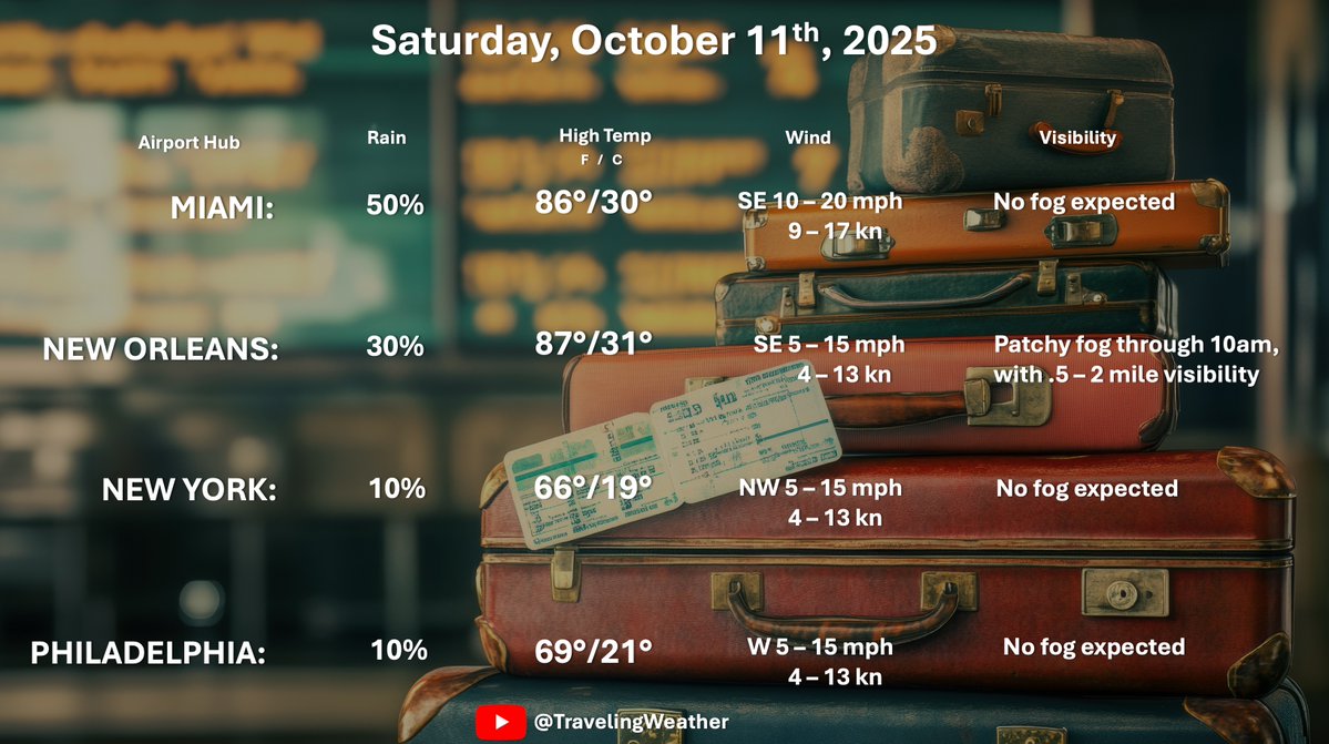 JamesVanFleet's tweet image. On a plane or about to be? Here is your #travel #weather #forecast for the #US #Airport Hubs for #Saturday. #Phoenix will continue to have strong #thunderstorms, and severe weather with #flashflooding. This risk will last through late #Monday/early #Tuesday. Full briefing for…