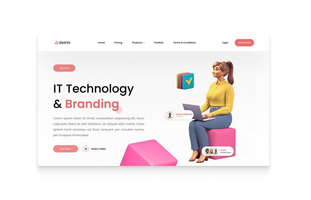 Adeniranab65's tweet image. Just wrapped up this IT branding website concept.
Kept the focus on clarity, balance, and a touch of 3D personality.
Would love to hear your thoughts on the layout 👇
#UIDesign #WebDesign #FigmaDesign