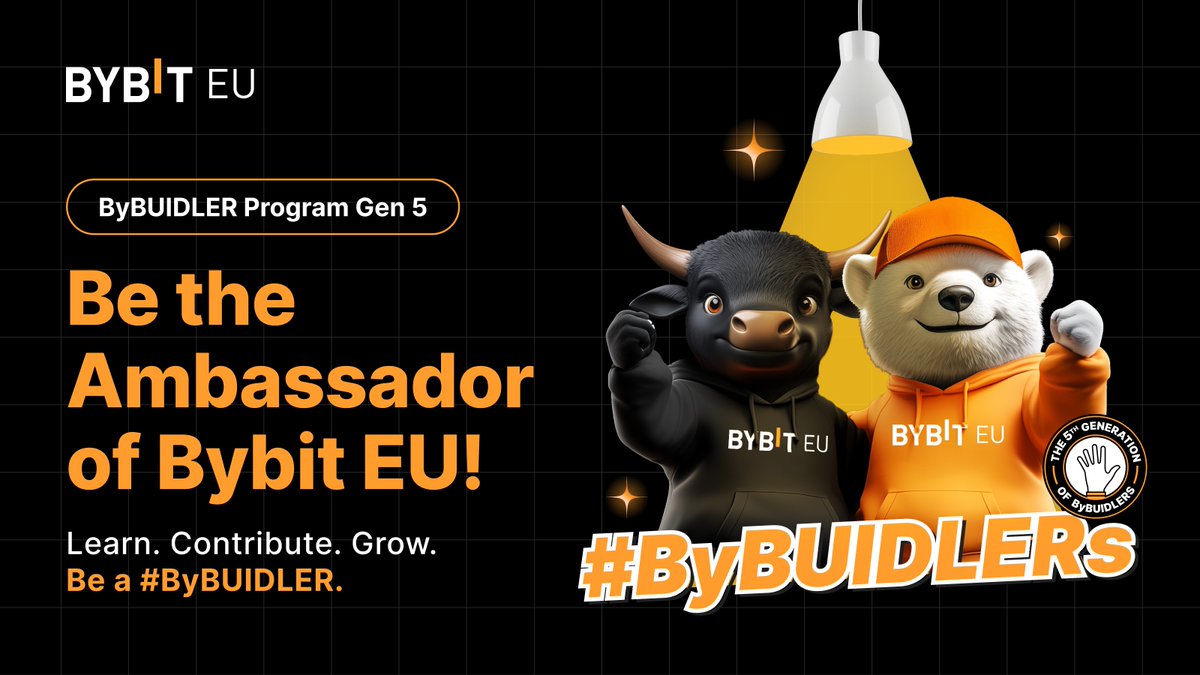 🌟 Calling all Web3 enthusiasts in the EU! Are you passionate about Bybit,  crypto, and Web3? 🚀We invite you to join the ByBUIDLER Program! Become a  true Web3 ambassador, share your passion,