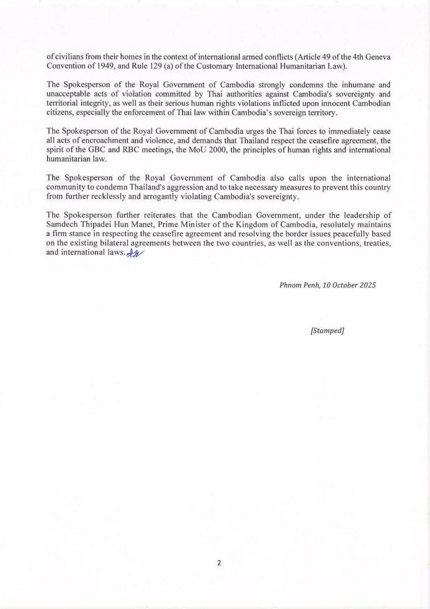 manmath4's tweet image. Thailand is trying to cause war again and again. Their incursion into Cambodia land is totally violation the agreement. We are Cambodian people, we need only peace. We do not want to invade or create conflict with other nations. 
#CambodiaWantsPeace #ThailandWantsWar