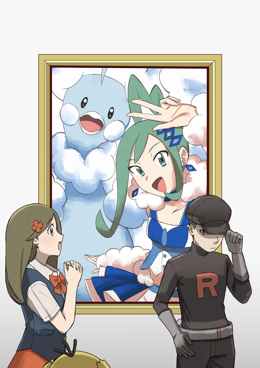 ミナモびじゅつかん（ルチアとチルル）

#ポケモンイラスト 
#pokemonfanart 
#絵描きさんと繋がりたい 
#ポケモン好きな人と繋がりたい 
#ポケモン絵描きさんと繋がりたい