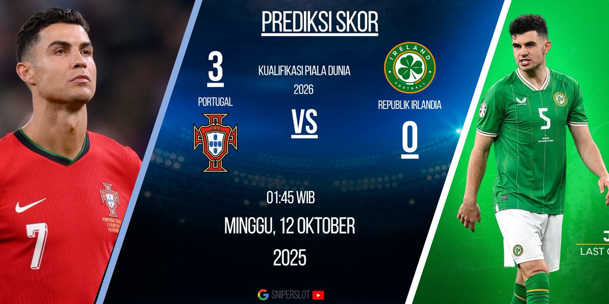 SniperslotSalsa's tweet photo. JADWAL PERTANDINGAN BOLA I PREDIKSI SKOR  Minggu, 12 Oktober 2025 
#jadwalpertandinganbola #football #jadwalsepakbolaterbaru #fifamobile #beritatentangbola #fifa #bolaviral #klasementerbaru #bolaviral #timnasday #timnasindonesia #spanyol #portugal #belanda #sniperslot https://t.co/KXoPfjO0fc