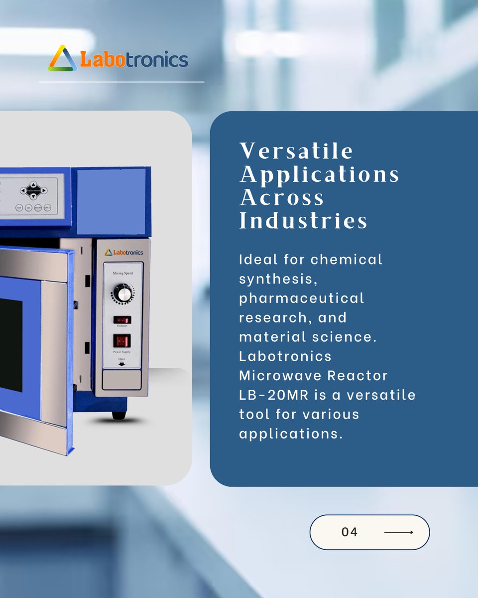 Labotronics's tweet image. Transform your chemical synthesis with the Labotronics LB-20MR Microwave Reactor — built for precision, efficiency, and safety.
Reliable results for research &amp;amp; industry.

🔗 labotronics.com/microwave-reac…

#Labotronics #LabTech #InnovationInScience #ChemLab