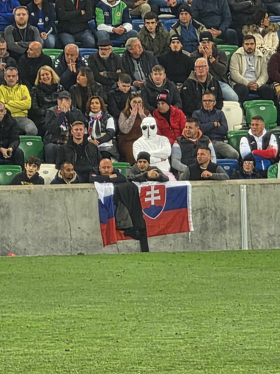 What about the Slovakian white power ranger watching them getting rifled at the clearer twist national stadium last night by <a href="/NorthernIreland/">Northern Ireland</a>.