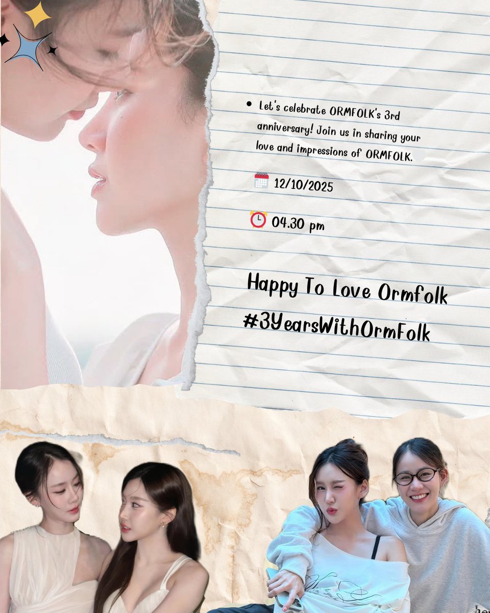 ormfolkthofc's tweet image. 🌻🍡 Let&apos;s celebrate ORMFOLK&apos;s 3rd anniversary! Join us in sharing your love and impressions of ORMFOLK. 
@oldrosethepeach @ffolky_

🗓 12/10/2025
⏰️ 04.30 pm.
Kw.Happy To Love Ormfolk
#️⃣ 3YearsWithOrmFolk 

#omeorm #ffolky
#ออมโฟค #OrmFolk 
#OrmFolkSUSU