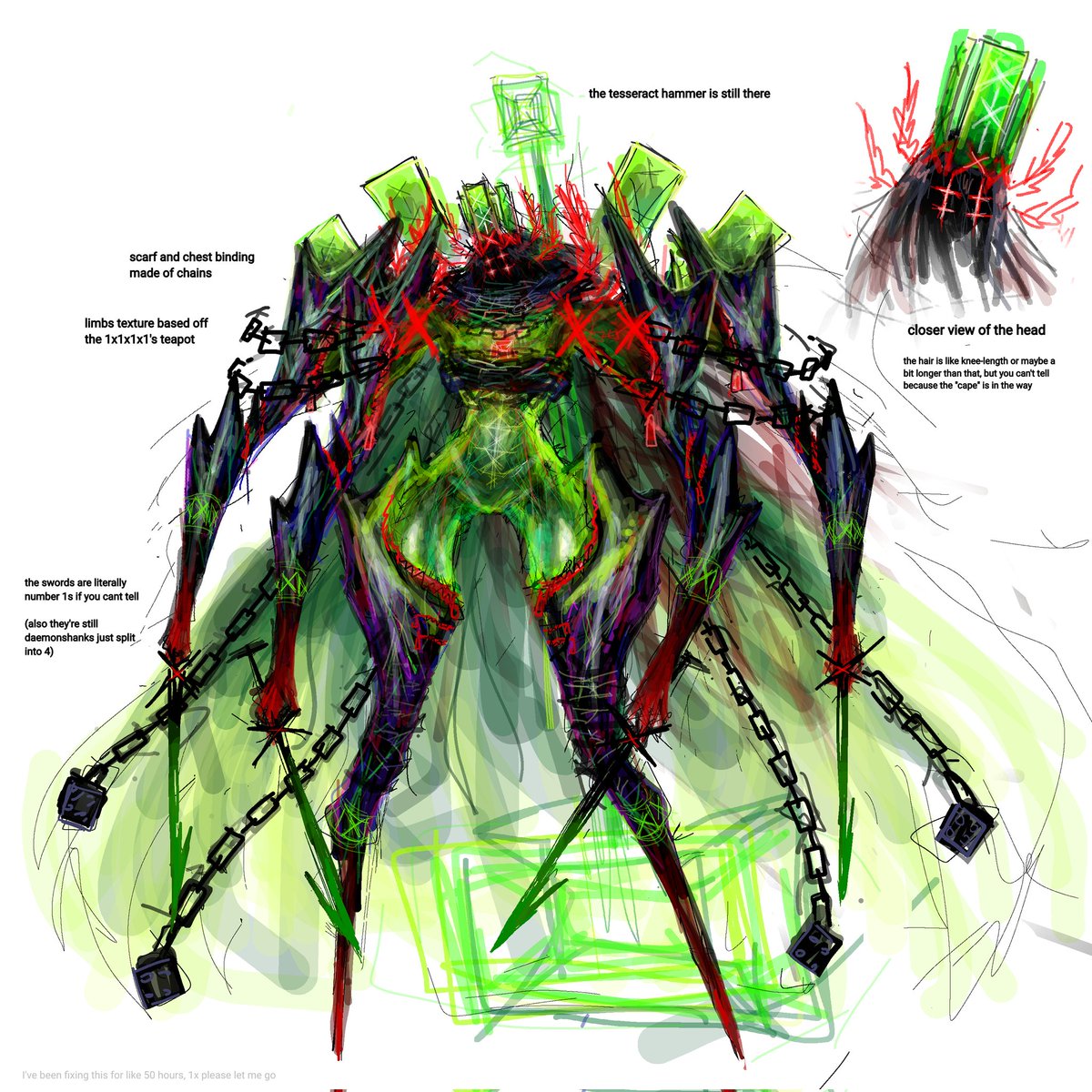 SenAragzathoth's tweet image. my 1x1x1x1 design (again)

they&apos;re like 6 meters tall