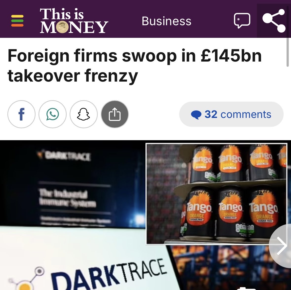 JamesMelville's tweet image. The Great British fire sale: 

British companies worth £145billion were snapped up in 2024 – with just over half of the sum involving foreign buyers. The total was a 51% increase on the same period the year before.