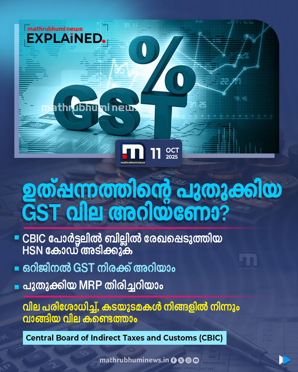 mathrubhuminews's tweet image. നിങ്ങൾ വാങ്ങിയ ഉത്പ്പന്നത്തിന് GST ഇളവ് ലഭിച്ചോ? അറിയാൻ വഴിയുണ്ട്!
#NCH #GST #GSTReforms2025 #CBIC #GSTReform
