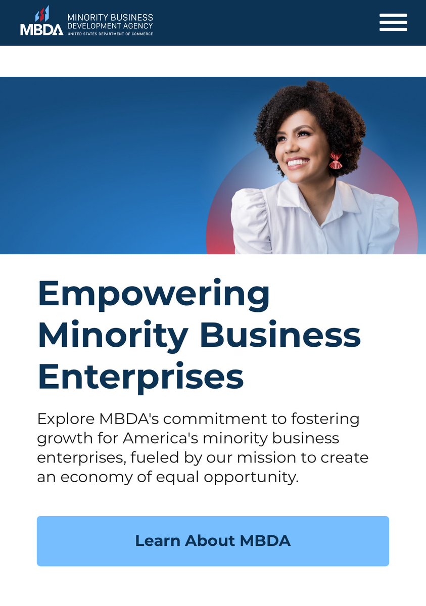 LauraLoomer's tweet image. Did you know that at the Department of Commerce under the Trump admin, there is still an agency called “Minority Business Development Agency.”
Why does this still exist?
I thought DEI was dead?
Here’s another program for you to RIF @russvought!
mbda.gov
Cc:…