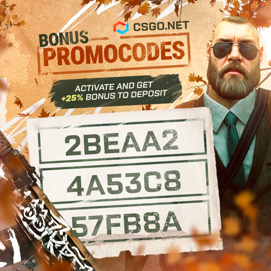 CSGOnet_case's tweet image. 💰 Get an extra +25% on your deposit with our promocodes!