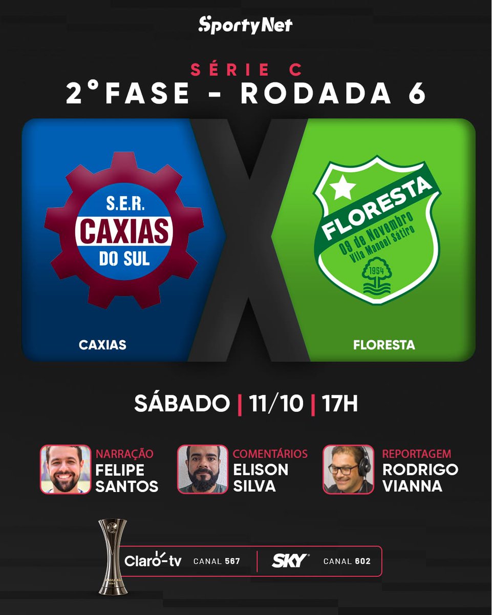 |QUEM É QUE SOBE??|

Quatro times. Duas vagas no grupo B. E todos vivos na última rodada do quadrangular. Caxias e Floresta precisam vencer e torcer por tropeços de São Bernardo e Londrina. 

Narro na <a href="/SportyNetBrasil/">SportyNet</a> com o <a href="/elisonps/">Élison Silva</a> e <a href="/Viannatela/">Rodrigo Vianna TELA</a> 

De hoje não passa...