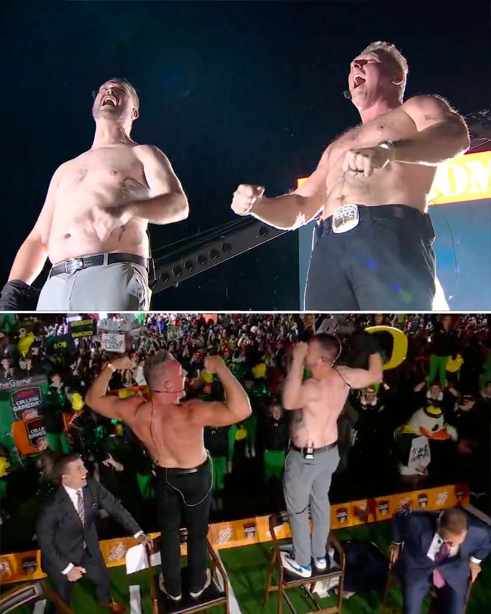 DraftKings's tweet image. NOT EVEN 10 A.M. AND THE PAT MCAFEE/DAN LANNING TARPS ARE OFF IN EUGENE 🤣‼️