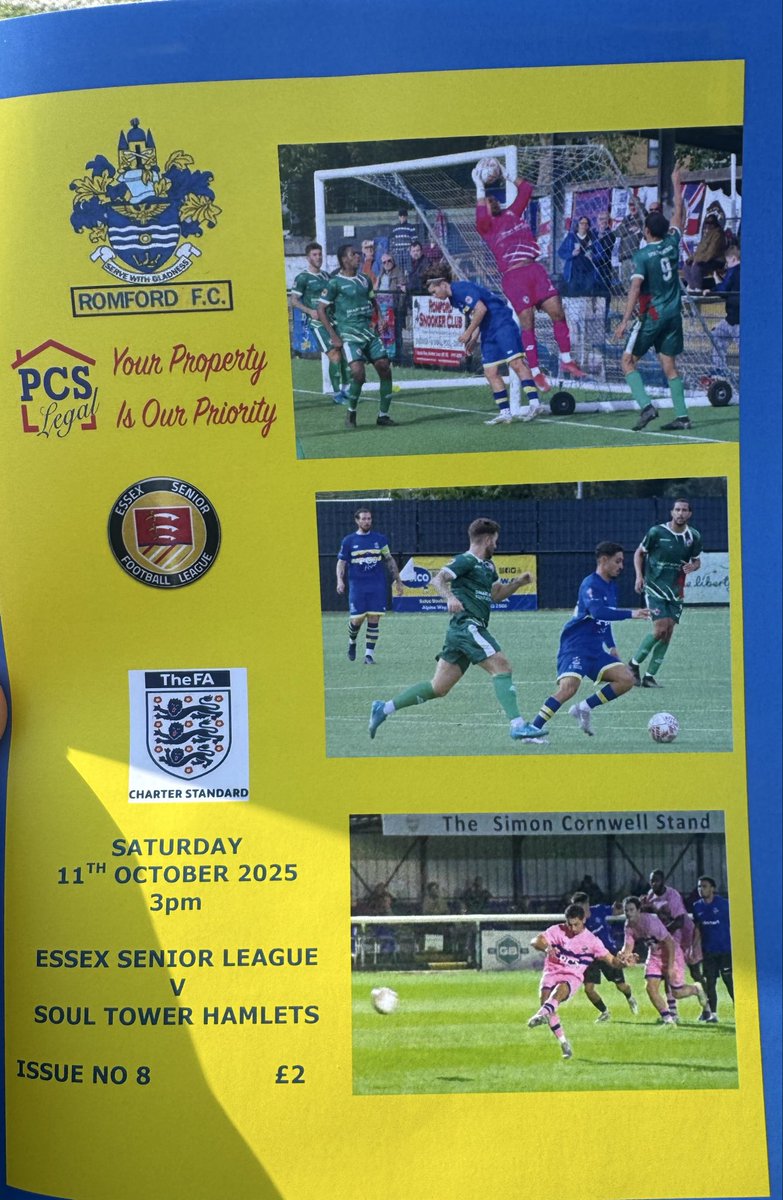 RomfordFCCorp's tweet photo. @RomfordFC v @SoulTHFC in action today in the @EssexSenior
#UpTheBoro
@PCSLEGAL @Romford_BID @RomfordDogs @londontaxi_pr @GFP_Services #TheLiberty #Redical https://t.co/tlK08MDpuv
