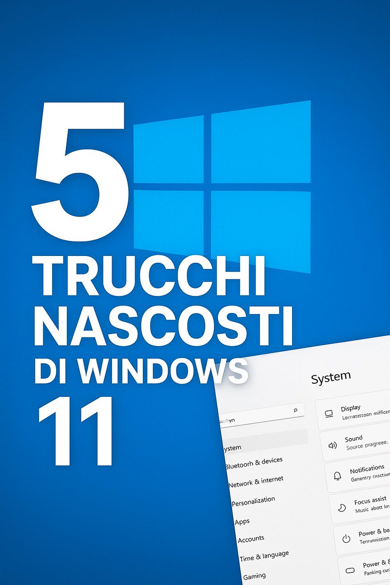 Formbit24's tweet image. 5 TRUCCHI NASCOSTI di Windows 11 che (quasi) nessuno conosce!
Nel nuovo video di FormBit24 ti mostro 5 trucchi nascosti che ti faranno risparmiare tempo e lavorare in modo più smart.
Guarda il video su YouTube → youtube.com/@FormBit24
#FormBit24 #Windows11 #Windows11Tips