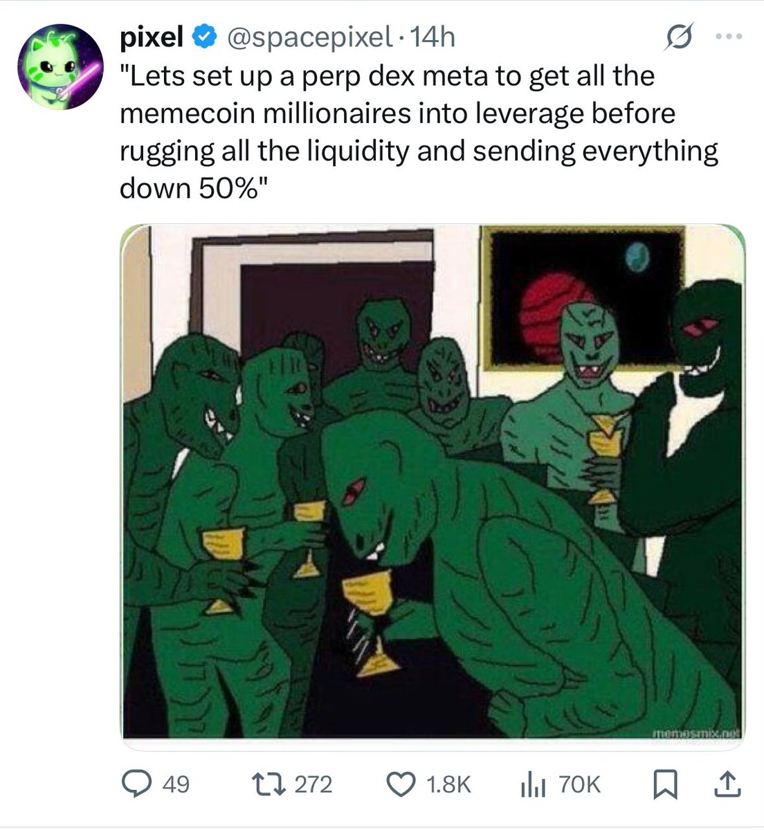 Stop getting tricked by the lizard people, come to PulseChain