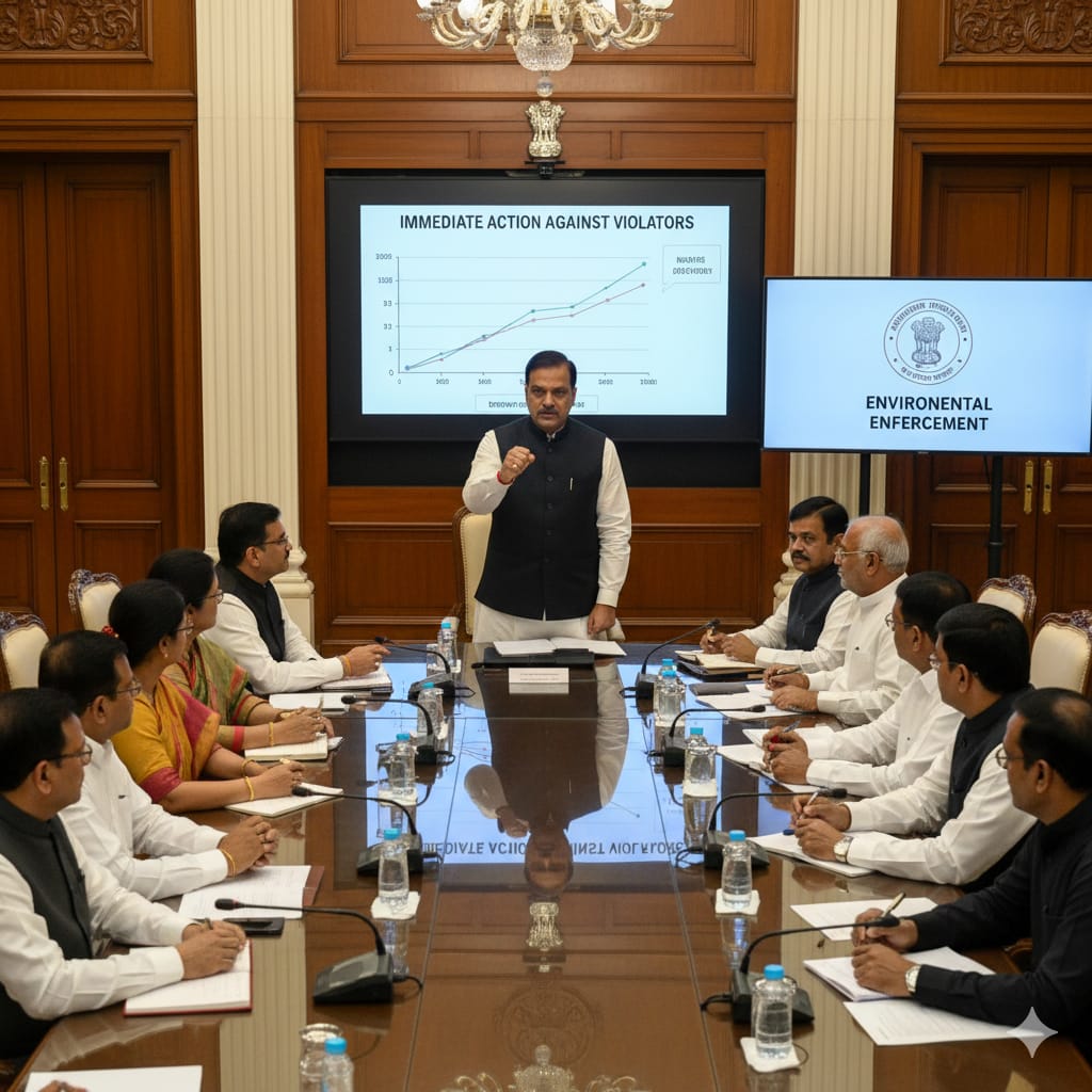 SAnewsMP's tweet image. 2.बैठक में मध्य प्रदेश के अधिकारियों को सख्त निर्देश दिए गए कि पर्यावरण नियमों का उल्लंघन करने वालों पर तुरंत कार्रवाई की जाए।
#PollutionControl #MPNews
