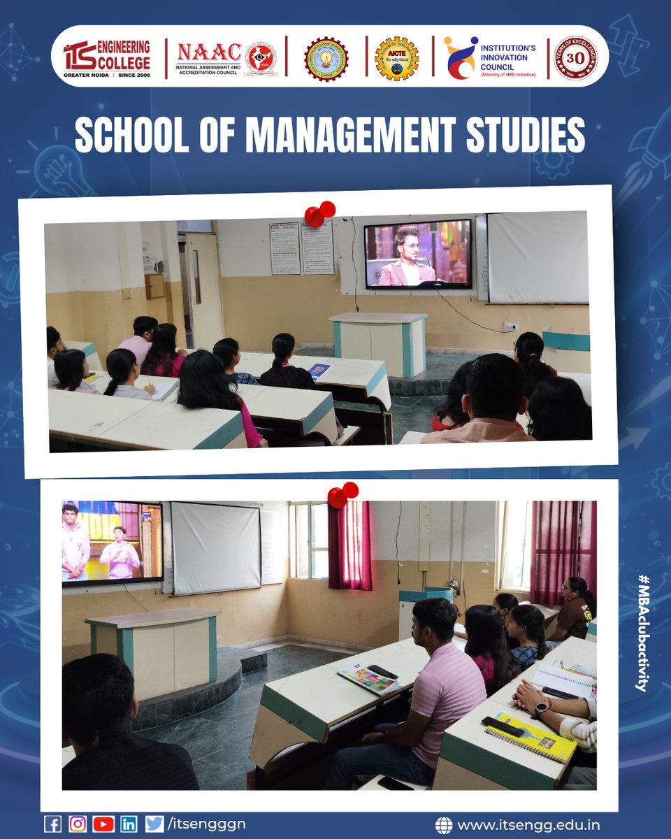 ITSEngggn's tweet image. School of Management Studies, I.T.S Engineering College, organized “MBA Talks: Decoding The Shark Tank” to enhance entrepreneurial thinking among MBA students through real-world pitching &amp;amp; startup insights.
#MBATalks #SharkTank #Entrepreneurship #Innovation #FutureLeaders