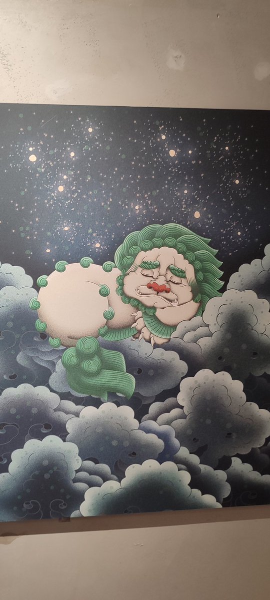 CarlZha's tweet image. Daniel took me to see a modern Tibetan art exhibit on a day trip to Chengdu fem Chognqing.
These are some of the art by Tibetan artists that we saw: