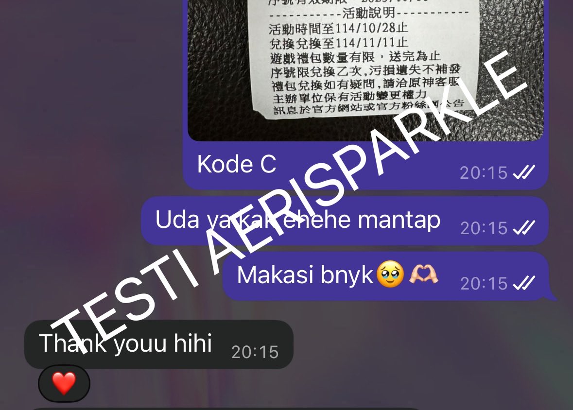 aerisparkle's tweet photo. td ngitung” trnyt dr awal event sampe skrg uda berhasil jastip 66 kode🥹 terimakasih bnyk buat klian yg sudah percaya n mau jastip di aku🥰

jastip genshin x family mart masih buka terus setiap harinya🫰🏻lgsg dm/wa aja yuk buat secured aranara pet n haikaveh namecard klian😍 https://t.co/mxw3Wls3KH