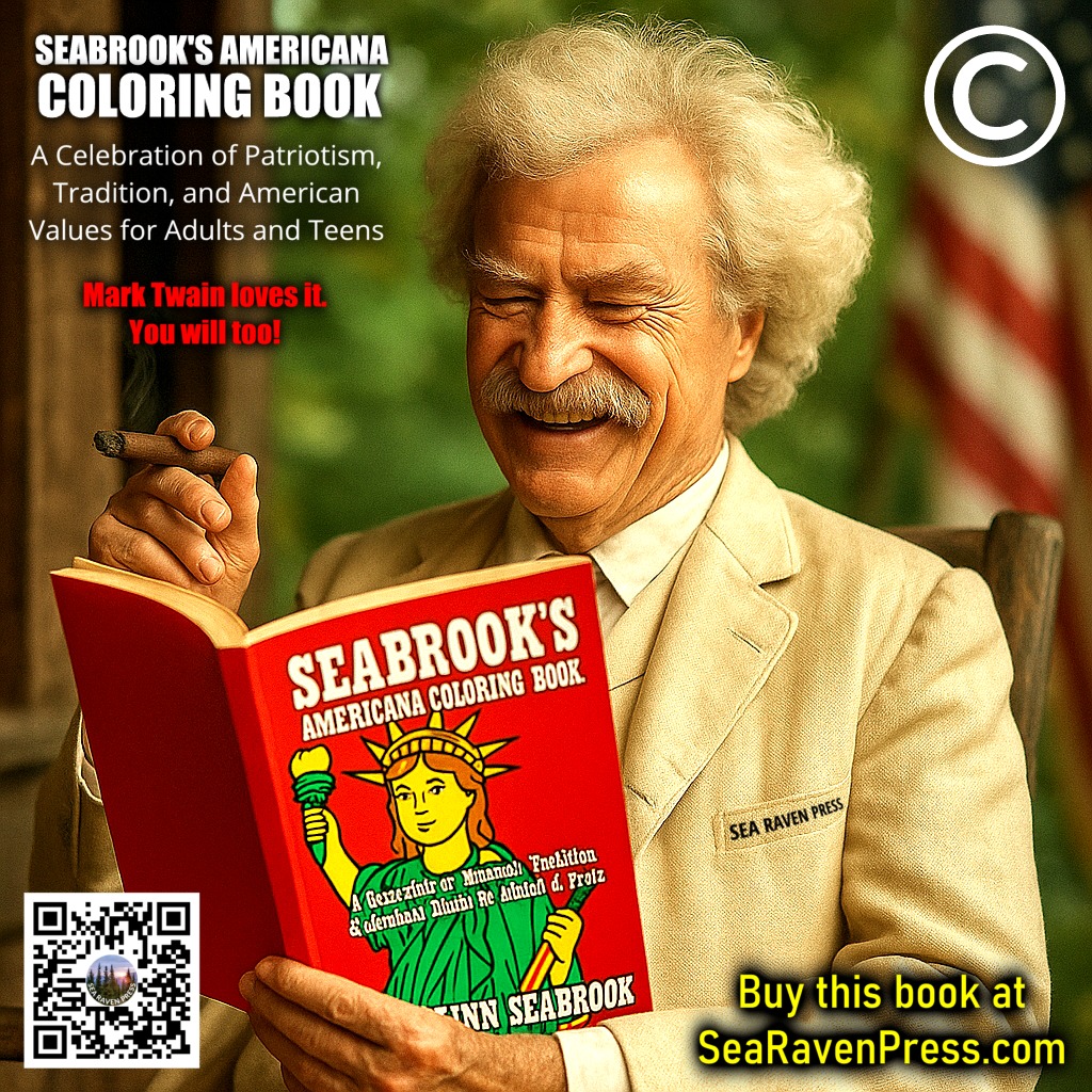 🇺🇸PATRIOTS - NEW BOOK!🇺🇸 Enjoy coloring for fun &amp; relaxation? Pick up your copy of "Seabrook’s Americana Coloring Book: A Celebration of Patriotism, Tradition, &amp; American Values for Adults &amp; Teens." Celebrate faith, freedom, family, &amp; true Americanism! 👉 SeaRavenPress.com