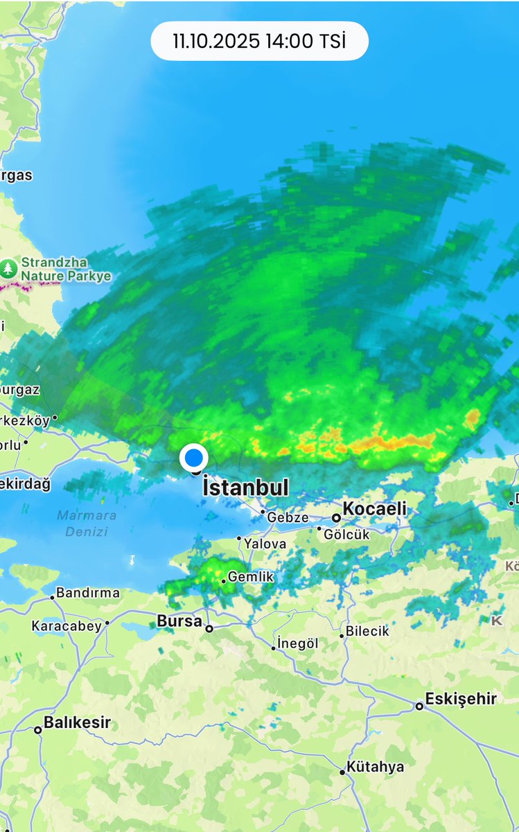 commandouz's tweet image. Saat 2 ve yağmur başladı :) Akşam saatlerine kadar usul usul yağacak