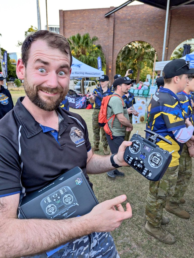 AUADRT's tweet photo. It's #GameOn for our @AusAirForce, @AustralianArmy and Cadet pilots at the 2025 Mission Foods Australian Drone #Nationals in #Brisbane! 
Supported by these legends from #EdgeTX! 👊 
#SendIt! #ALLIN!
@ChiefAusArmy @SEAC_ADF @DGFLW_AusArmy @ASArmyCadets https://t.co/oqmUTirukw
