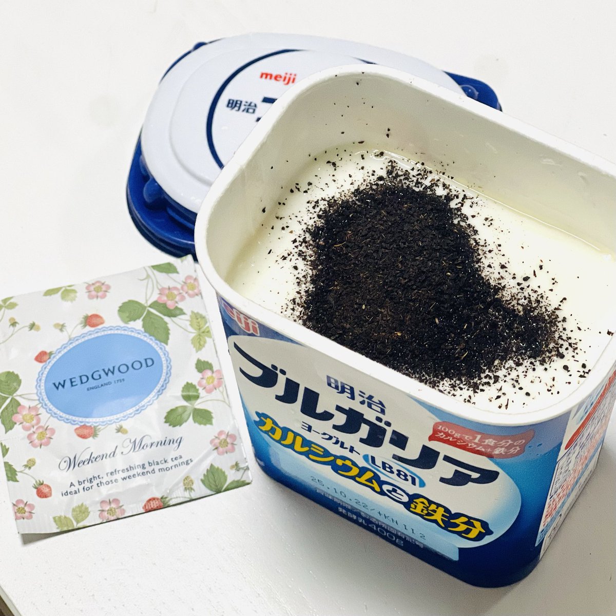 流行ってるやつ私も真似っこここここ🤤🫶

紅茶がちと高級なやつだけど😅

これしかなかった。もったいねぇー🤣

高級な味になるかな？🤩