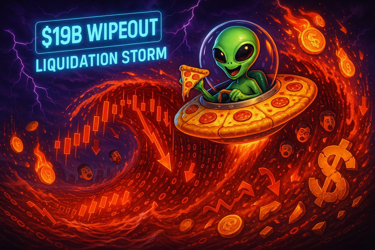 Davanasgaming's tweet photo. 🌊 $19B LIQUIDATED — but our boy Slice is still surfing 🍕

While traders drown in red candles, Alien Slice rides the Liquidation Wave with extra cheese and zero fear.

Stay cosmic. Stay saucy.

#CryptoCrash #SliceUFO #Memecoin #Wipeout #Bitcoin #LiquidationEvent https://t.co/7nKmtyjX1G